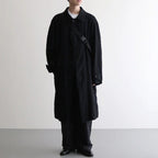 ウールサージ 製品縮絨コート #BLACK [HR-C101-051]