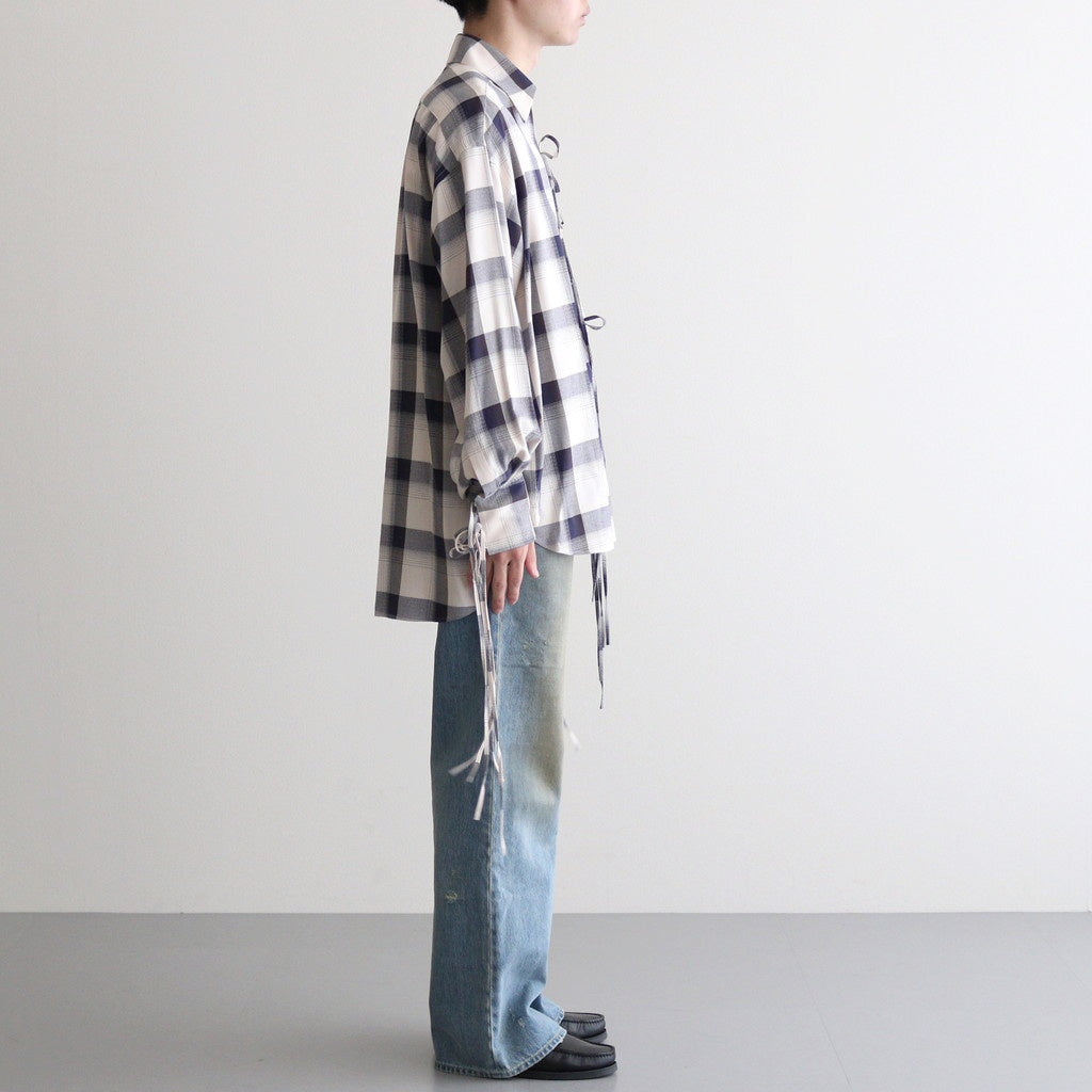 OMBRE CORDED SHIRT #NAVY OMBRE [25880503]
