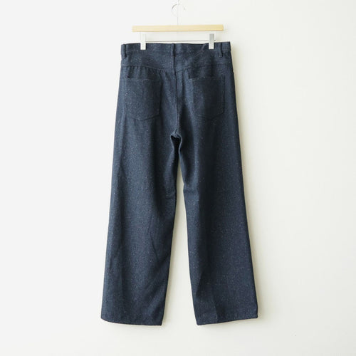 SILK NEP DENIM 5P WIDE PANTS #DARK NAVY [A26AP01SD]