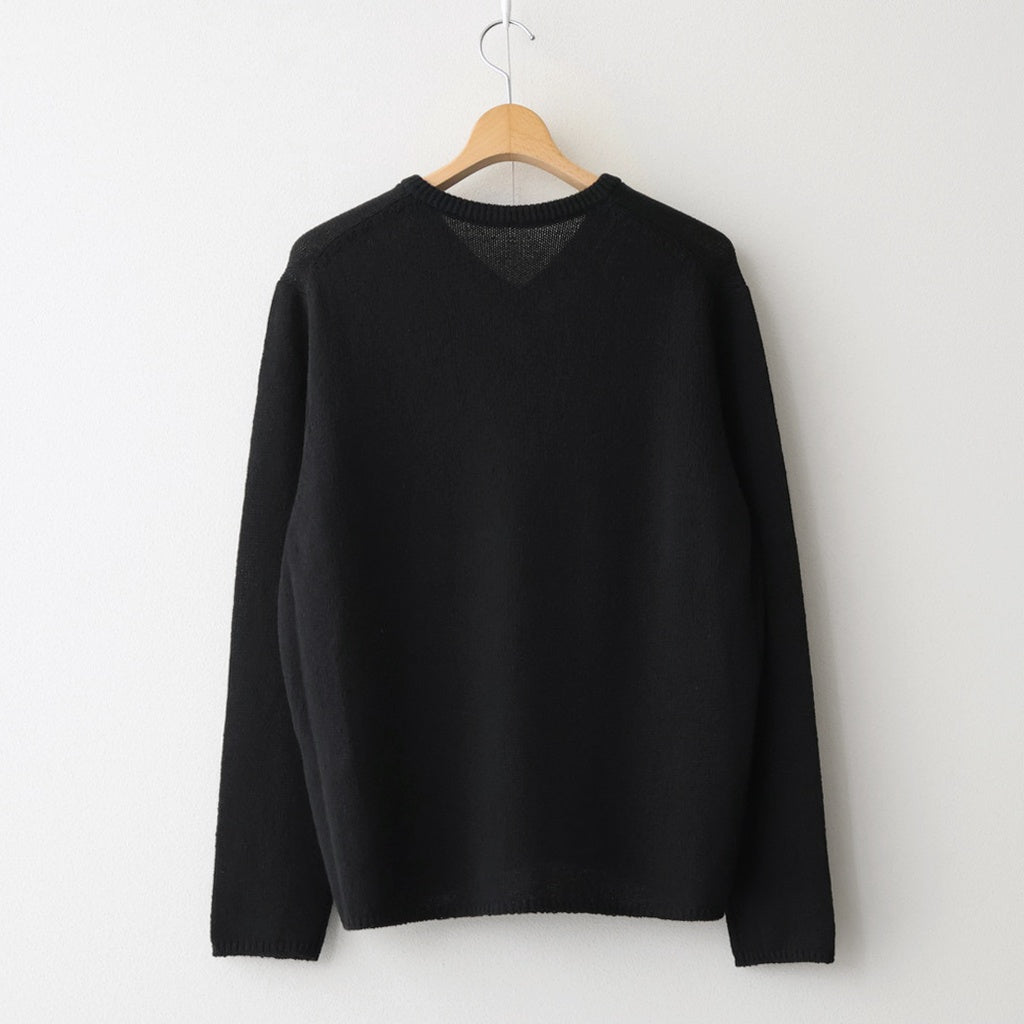 SUMMER CASHMERE KNIT V-NECK P/O #BLACK [A26SV02CK]