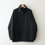WOOL MAX CANVAS HIGH NECK ZIP BLOUSON #BLACK [A25SB03WC]