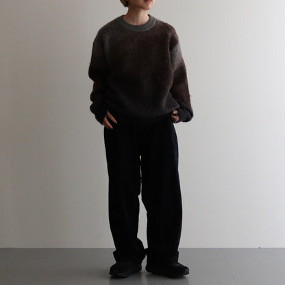 GRADATION MOHAIR KNIT LS #BROWN CREAM GRADATION [ST.1001]