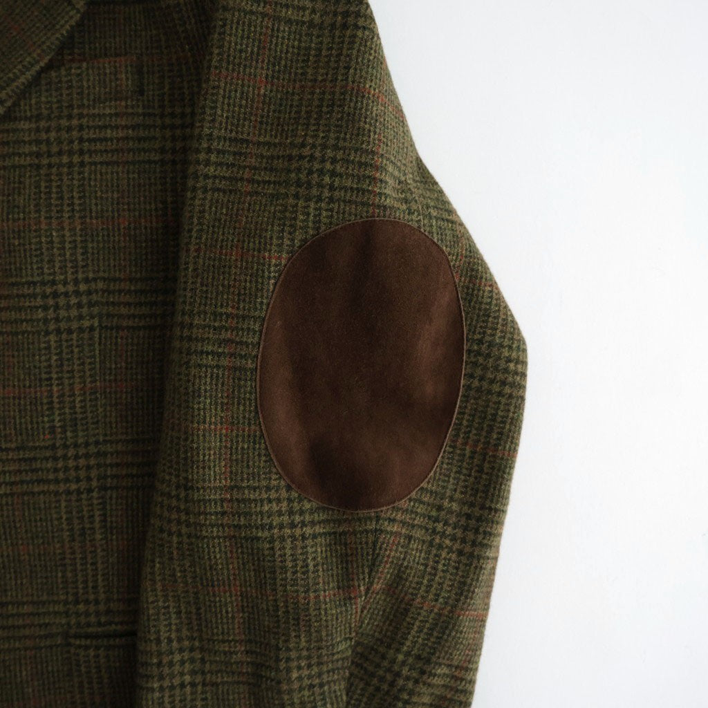 BRITISH TWEED OVERSIZED PEAK LAPEL JACKET #TWEED CHECK [ST.1586]