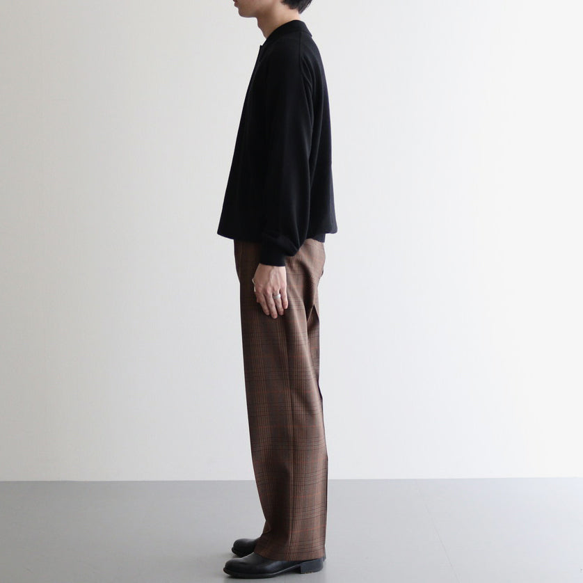 BLUEFACED WOOL CHECK SLACKS #BROWN CHECK [A24AP02CB] – ciacura