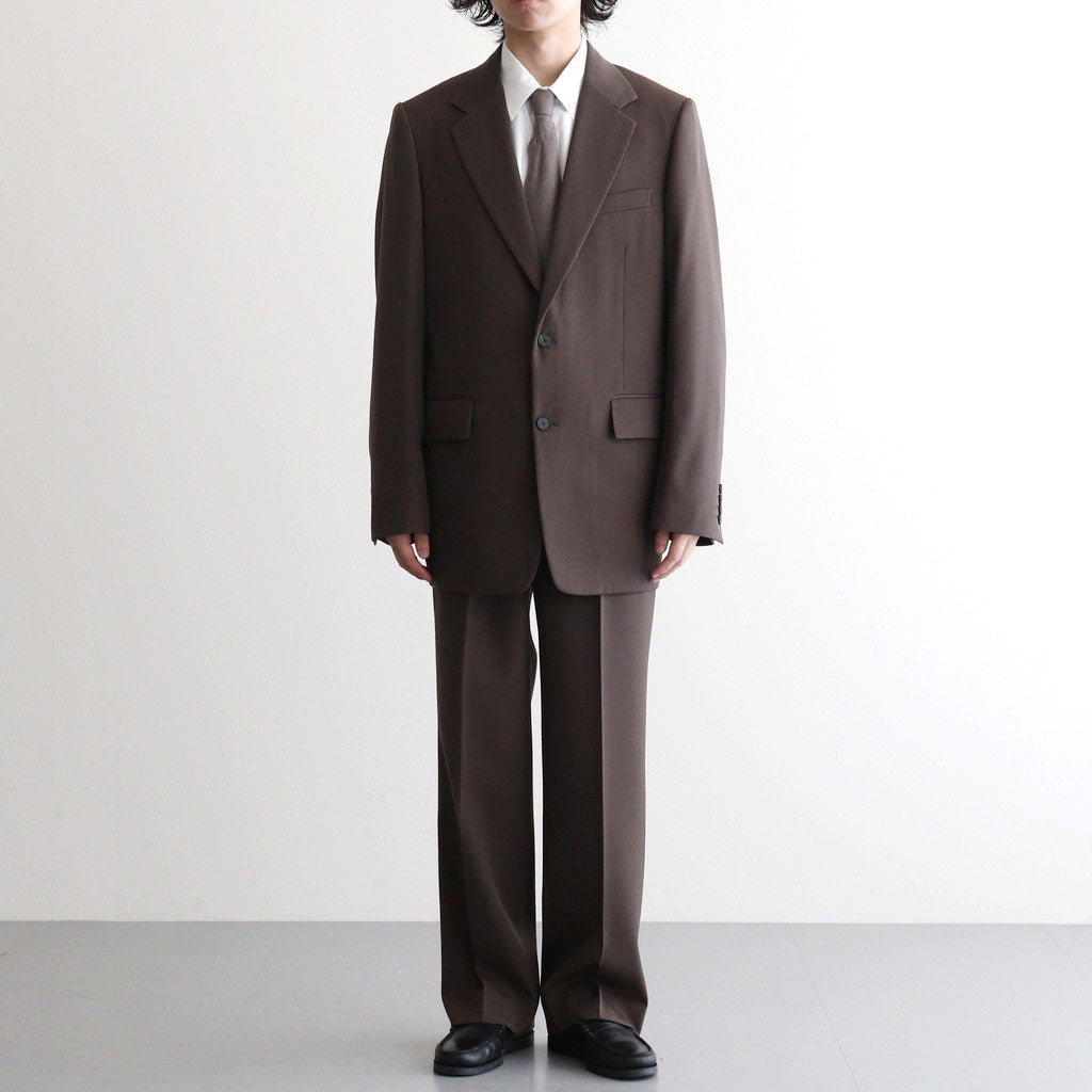LIGHT WOOL MAX GABARDINE SLACKS #DARK BROWN [A26AP02MG]
