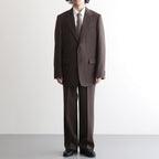 LIGHT WOOL MAX GABARDINE SLACKS #DARK BROWN [A26AP02MG]