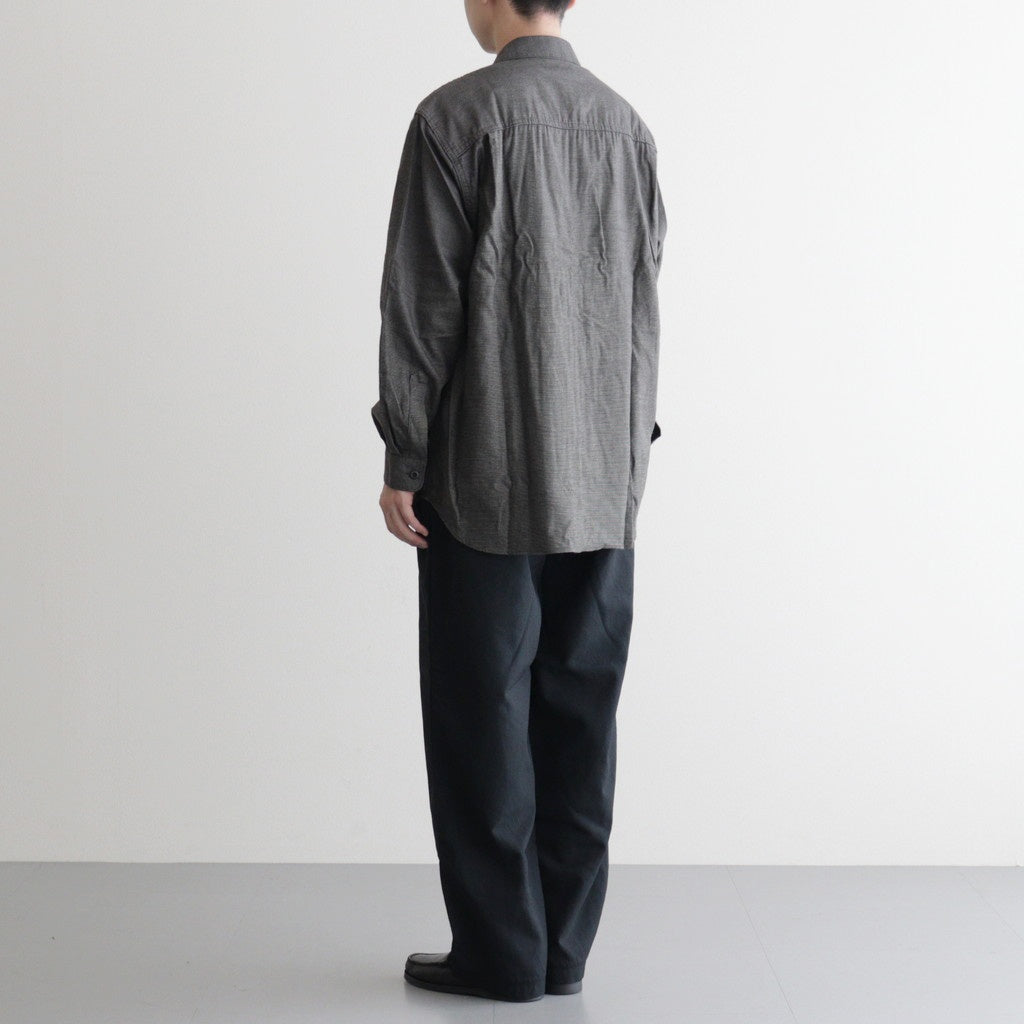 綿チェックジップシャツジャケット #GRAY [HP-B023-051]