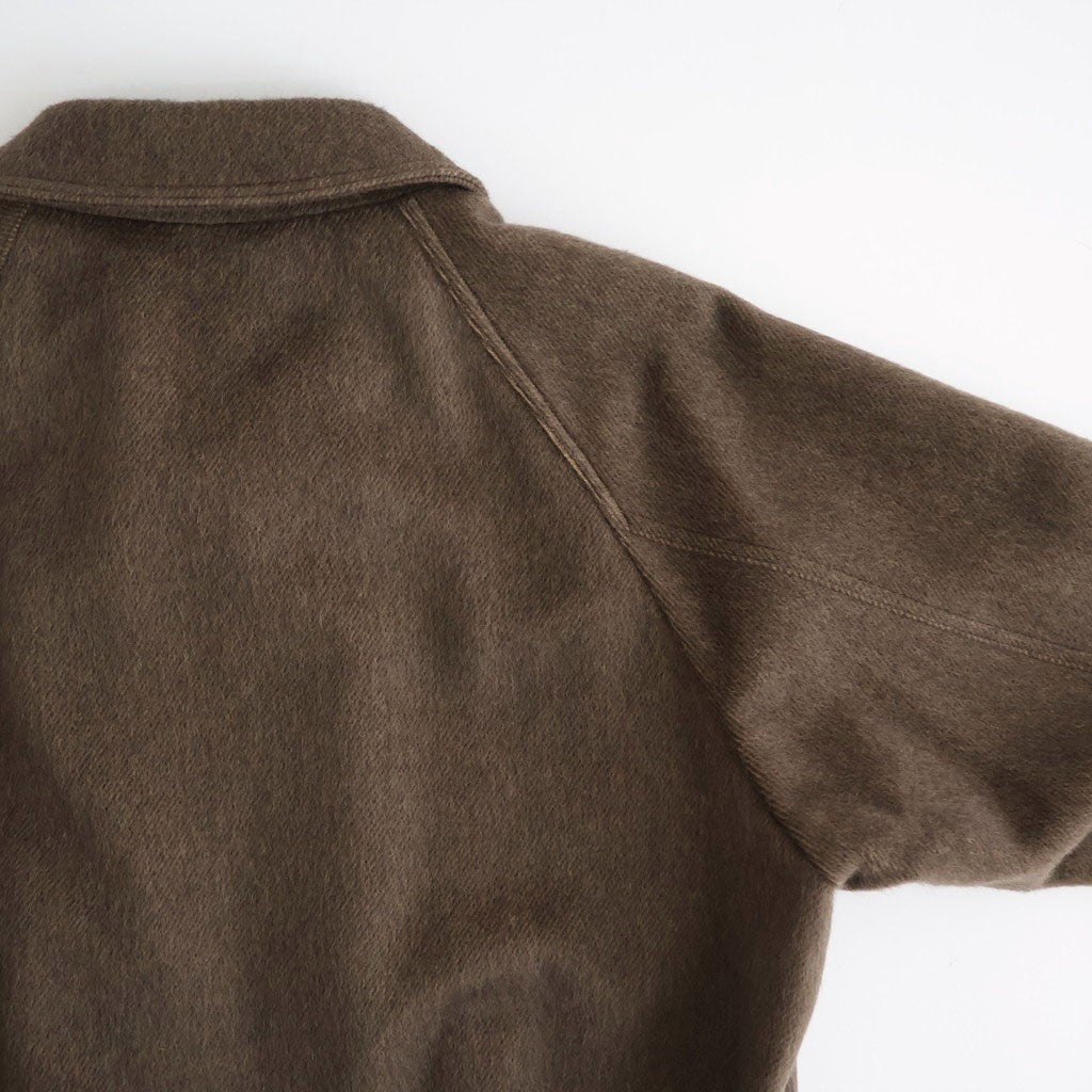 HAIRY WOOL MOHAIR CHAMBRAY BLOUSON #BROWN [A26AB01WB]