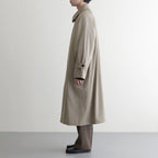 LIGHT WOOL MAX GABARDINE COAT #KHAKI BEIGE CHAMBRAY [A26SC01MG]