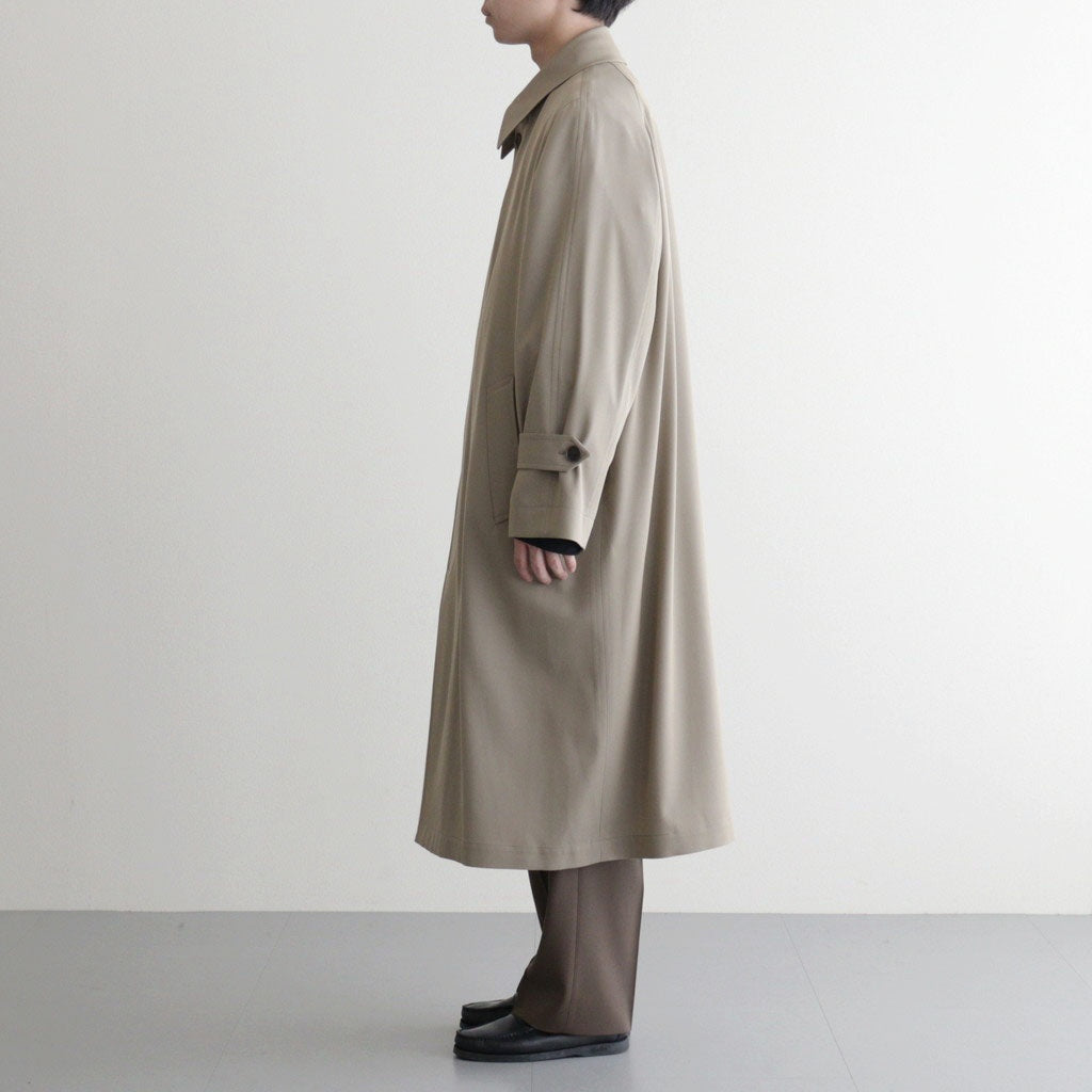 LIGHT WOOL MAX GABARDINE COAT #KHAKI BEIGE CHAMBRAY [A26SC01MG]