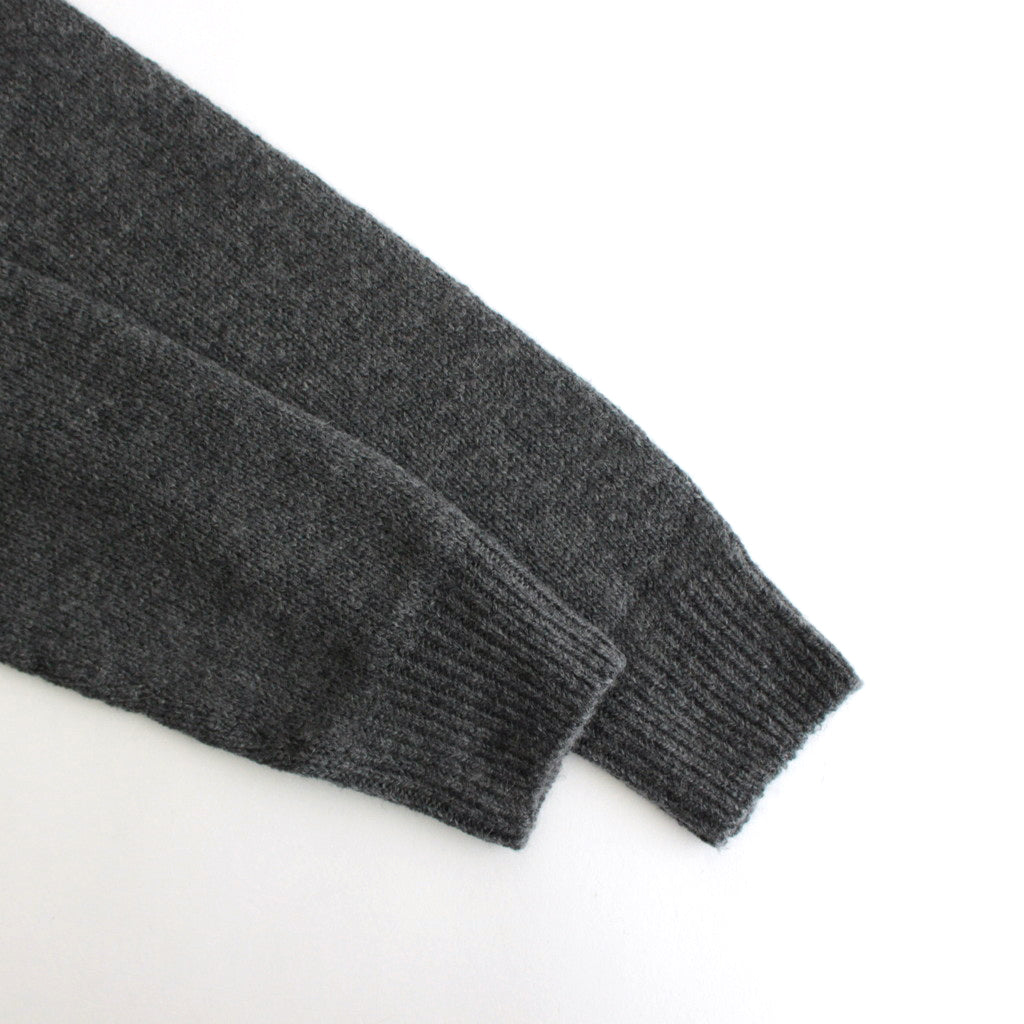 WOOL CASHMERE SILK KNIT SHORT P/O #GRAY [A24AP02WC]