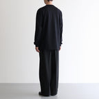 綿天竺 製品プリント長袖Tシャツ #BLACK [HP-T102-051]