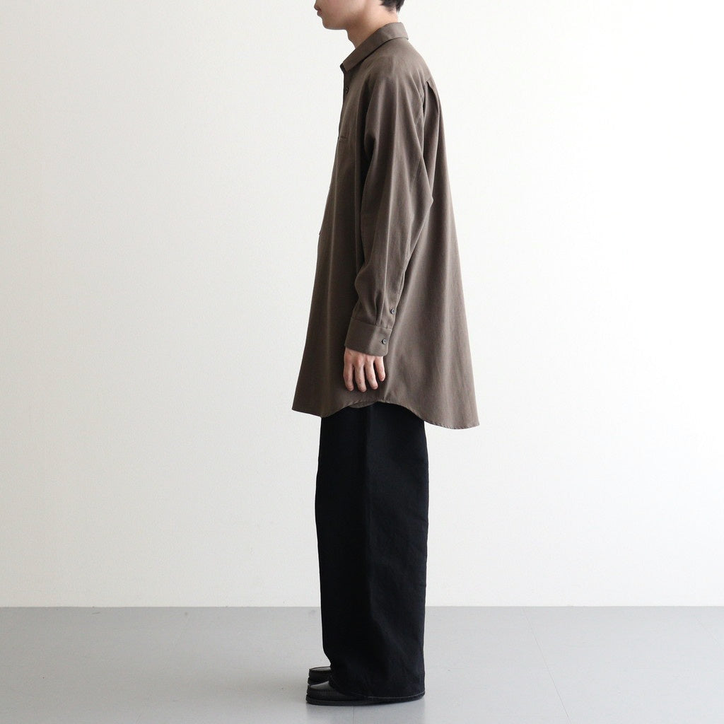 ヨークスリーブシャツ-P #BROWN [D225-T810-P]