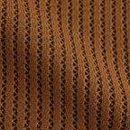 Stripe Mesh Knit Shirt #Brown [2501-008]