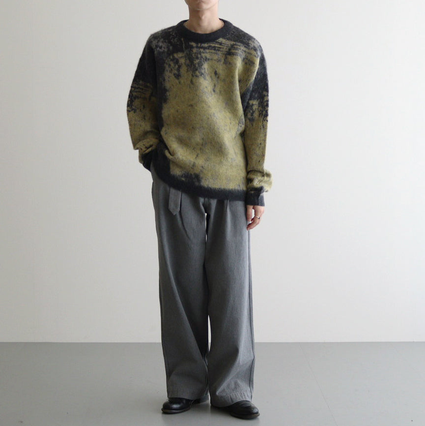 JACQUARD MOHAIR SWEATER #YELLOW [YK24FW0815S]