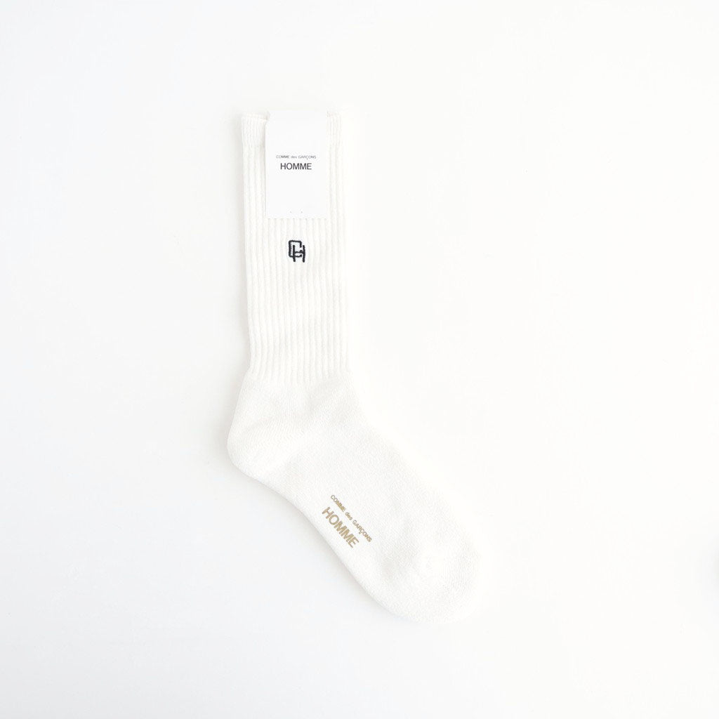 綿パイル刺繍ソックス #WHITE [HQ-K501-051]