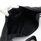 エステルグリッドチェック ショルダーバッグ #BLACK [HQ-K202-051]