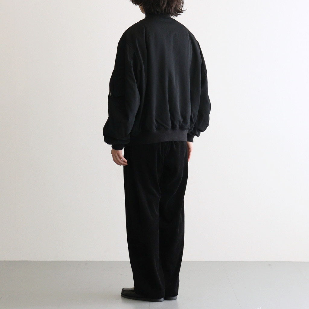 Soft Knit Corduroy Wide Tapered Chef Pants #BLACK [GM263-40112B]