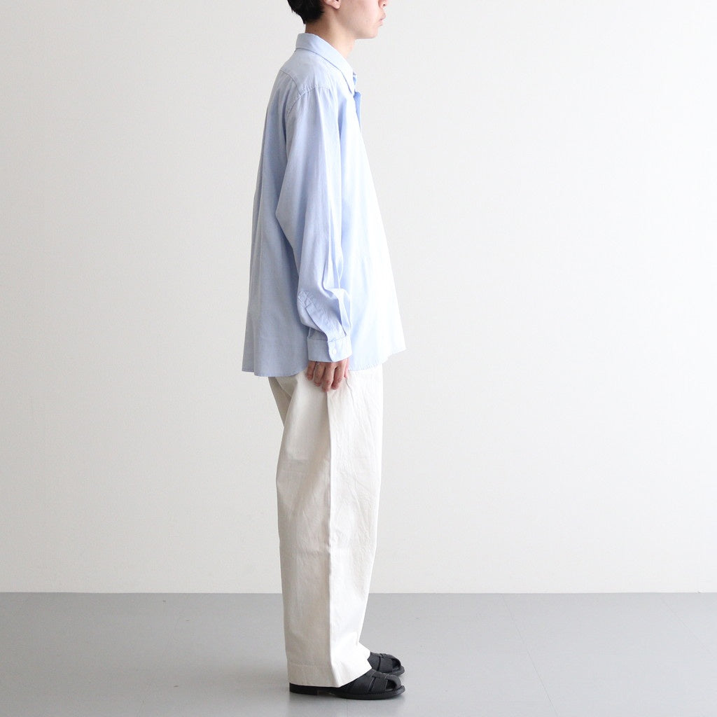 CHINO CLOTH PANTS TUCK STRAIGHT #LIGHT BEIGE [13608]