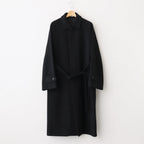SUPER FINE WOOL MOSSER SOUTIEN COLLAR COAT #BLACK [A24AC01WM]