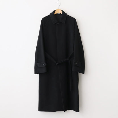 SUPER FINE WOOL MOSSER SOUTIEN COLLAR COAT #BLACK [A24AC01WM]