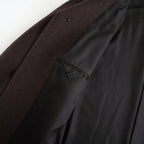 SUPER FINE WOOL MOSSER SHAWL COLLAR COAT #TOP BROWN [A26AC02WM]