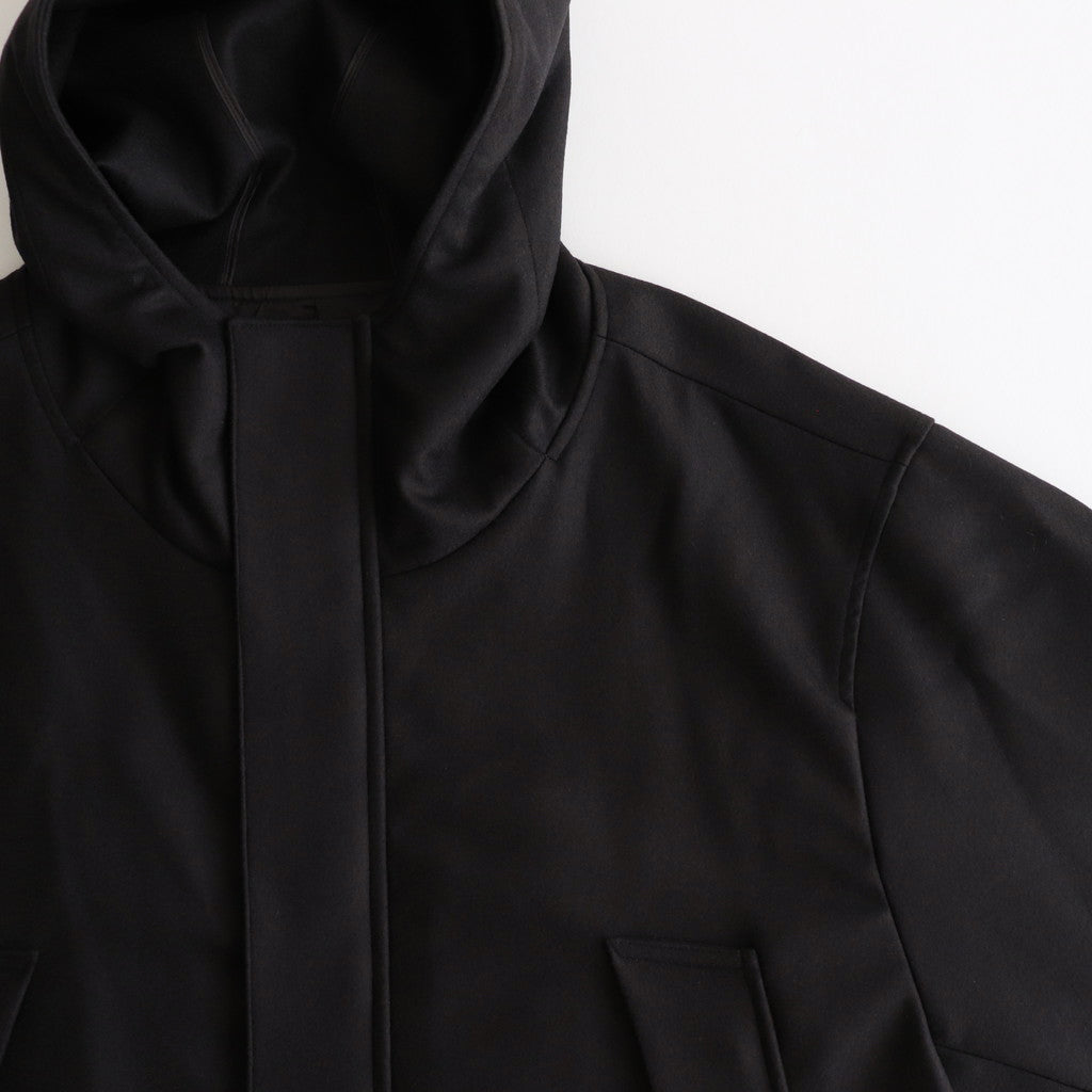 MELTON HOODED BLOUSON #DARK CHARCOAL [ST.928]