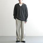 Fleece Loose Fit Track Pants #OATMEAL [I25AW-BC122]