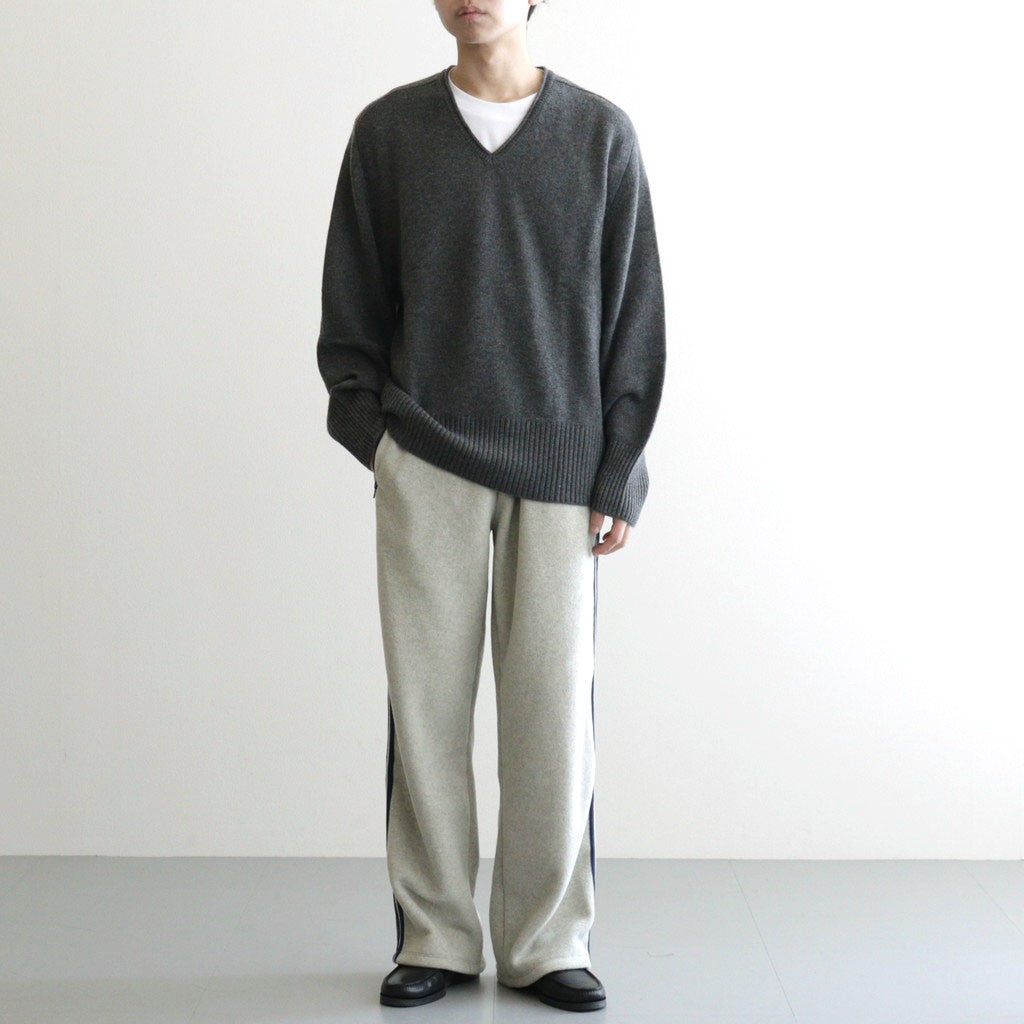 Fleece Loose Fit Track Pants #OATMEAL [I25AW-BC122]