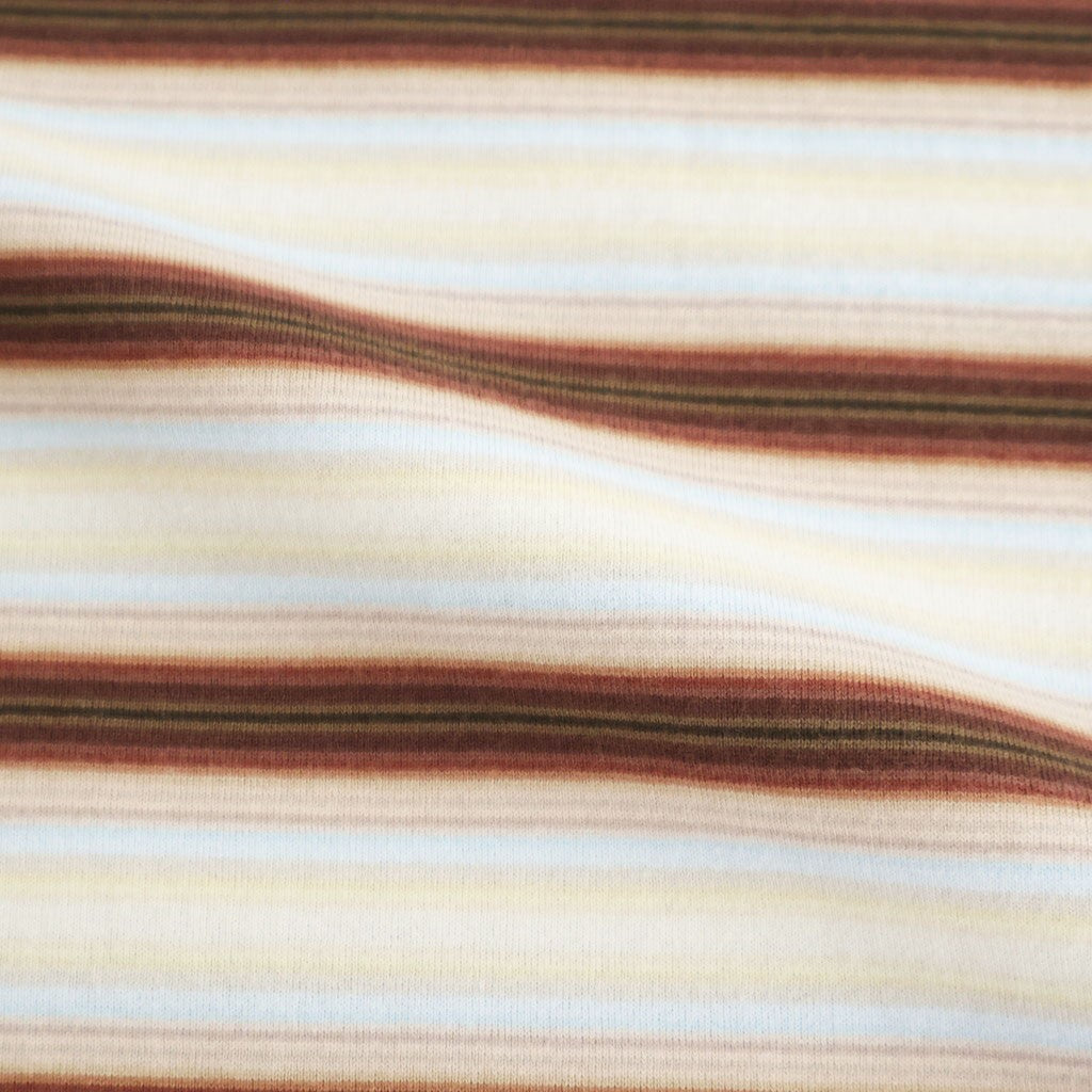 GRADIENT STRIPE JERSEY TEE #FADE BROWN STRIPE [A26ST02GJ