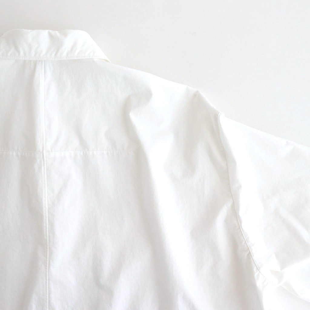 FHFSSH - コットン・ ポリコア タイプライター 半袖シャツ #01 Off White [SN_FR0405SH]