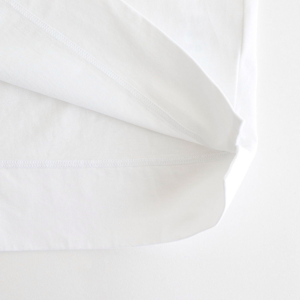 FOB6T - 微強撚綿天竺 6分袖カットソー #00 White [SN_FR0902T6]