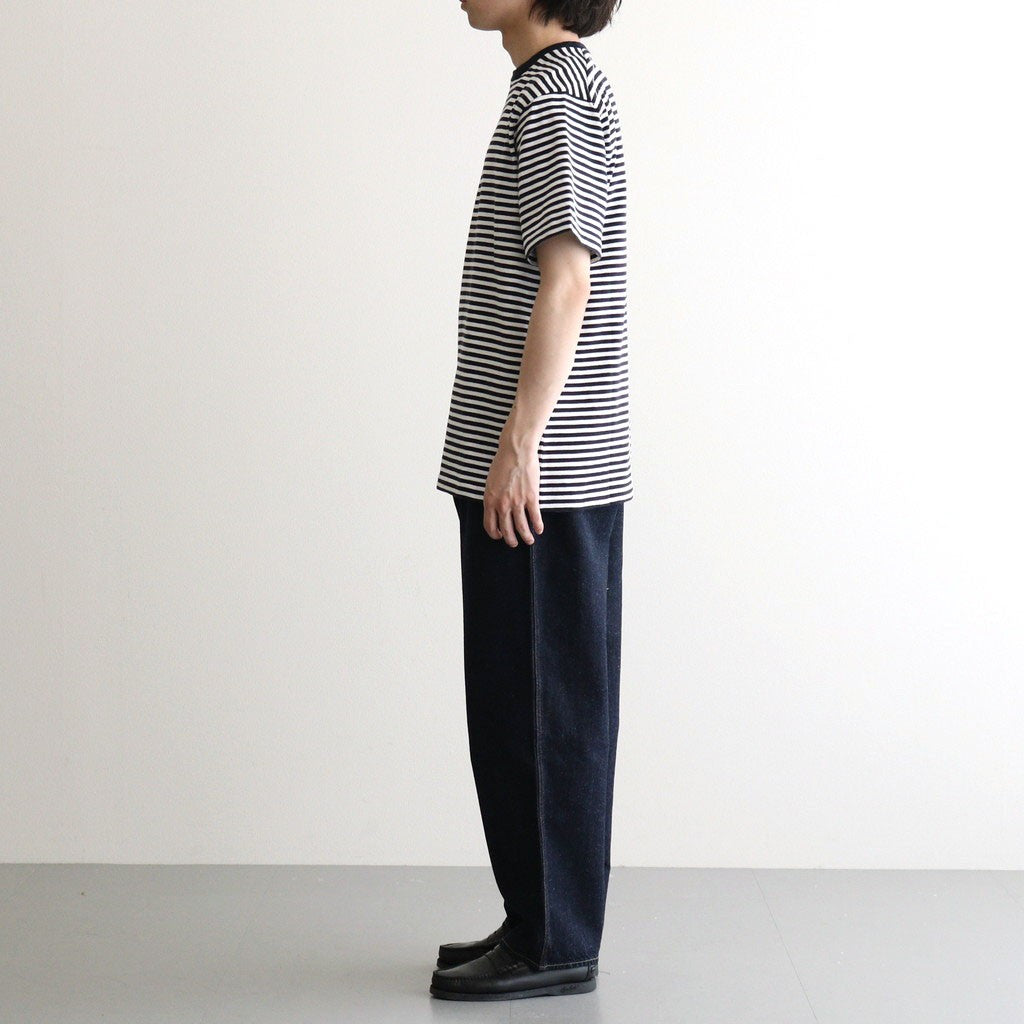 ムラ糸Tシャツ Slub Yarn T-Shirt #WHITE/NAVY [31061007]