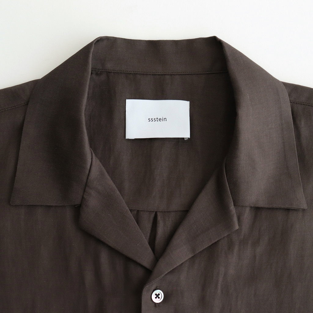 VIS/LI TWILL OVERSIZED OPEN COLLAR SS SHIRT #KHAKI [ST.1154]