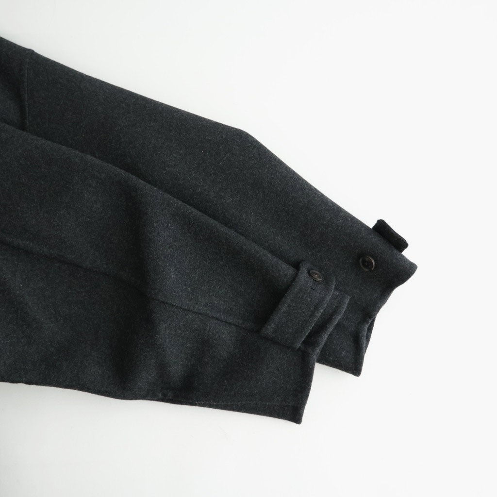 Wool Cashmere Double Breasted Rever Coat #Charcoal [YK26FW01317C]
