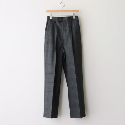 BLUEFACED WOOL CHECK SLACKS #CHARCOAL CHECK [A24AP04CB]