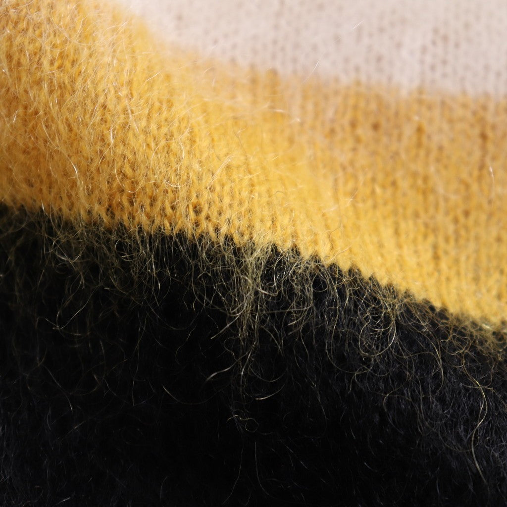 MOHAIR BORDER V-NECK ZIP CARDIGAN - KEITA MARUYAMA 30TH ANNIV. EXCLUSIVE- #BLACK [YK24FW0884S-KM]