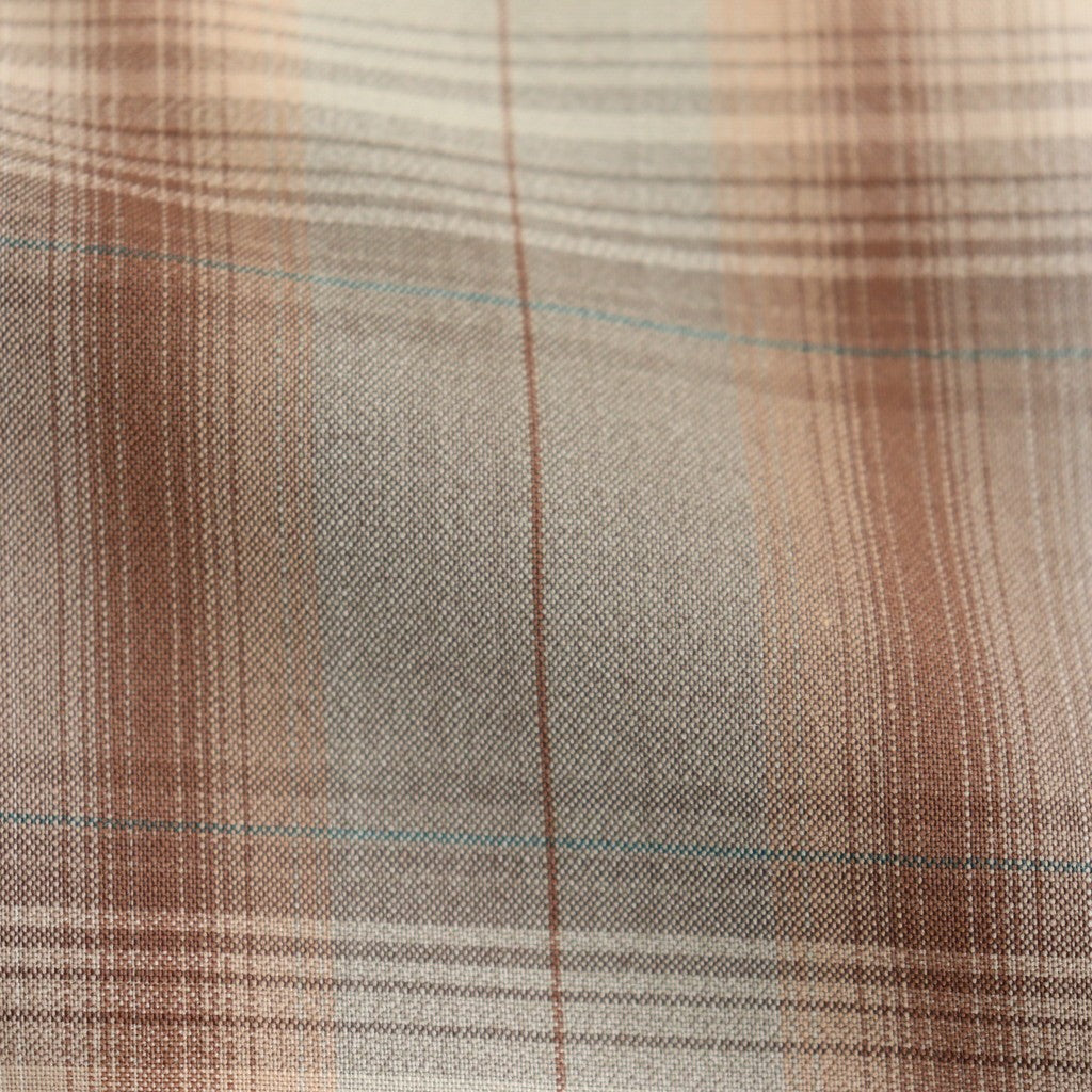 SUPER LIGHT WOOL CHECK SHIRT #GRAY BROWN CHECK [A25SS01LC]