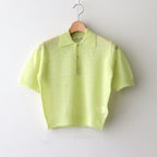 KID MOHAIR SHEER KNIT POLO #LIME YELLOW [A25SP05FG]