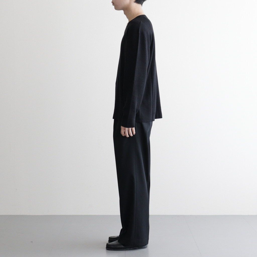 KEY-NECK PULLOVER #BLACK [N0030]