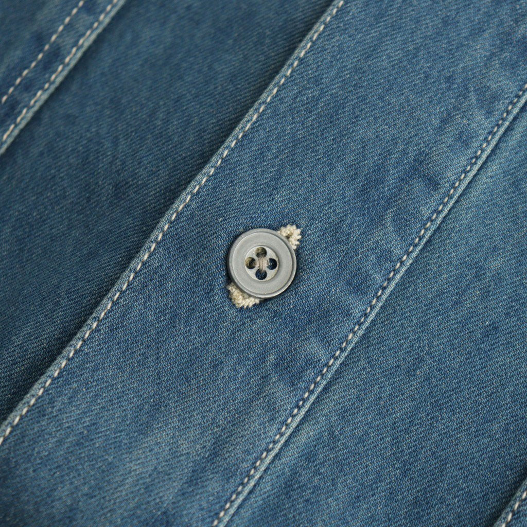 DENIM PULLOVER SHIRT #FADE INDIGO [FSC261-50187FB]