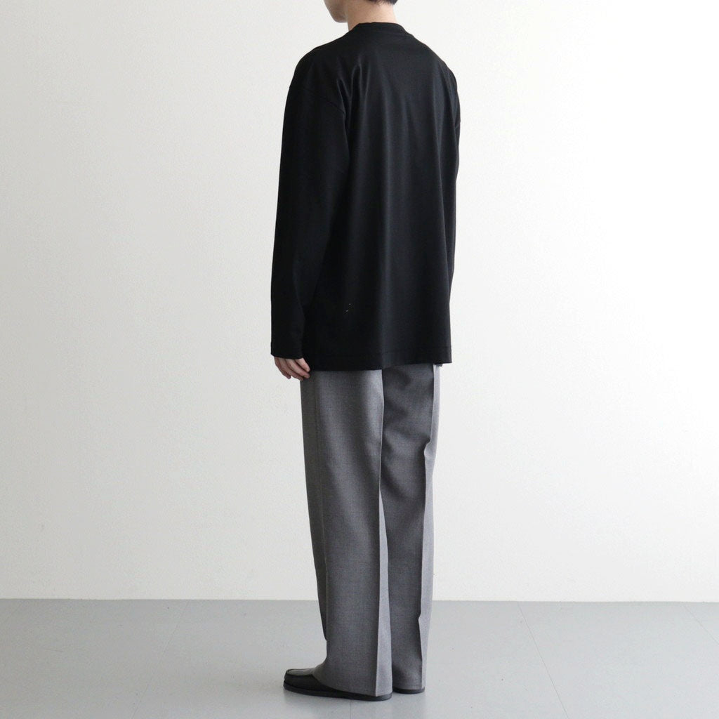 SUVIN 60/2 OVERSIZED LONG SLEEVE T-SHIRT #BLACK [KKAGLM0018]