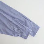 Broad Stripe L/S Oversized Regular Collar Shirt #BLUE STRIPE [GM254-50022STB]
