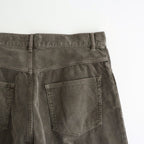 PIGMENT DYED FINX CORDUROY WIDE 5P PANTS #OLIVE BROWN [A25AP02FC]