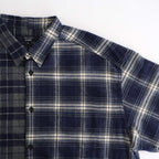 綿フランネルチェックシャツ #NAVY [HP-B021-051]