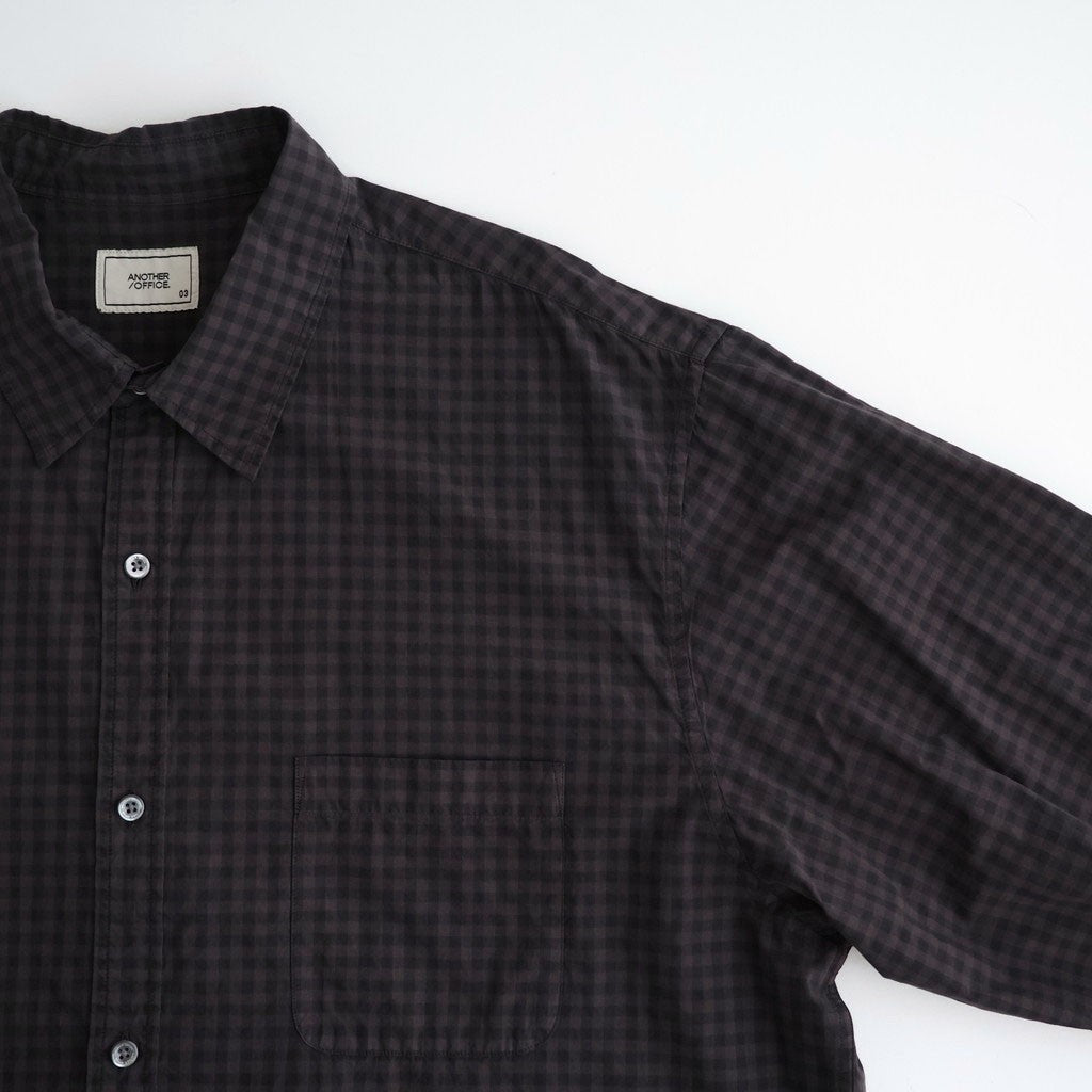 Bold Garment Gingham Check Shirt #CHARCOAL BROWN [AOFFSH003]