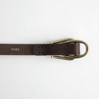 Double Buckel Leather Belt #Dark Brown [YK26FW01408A]