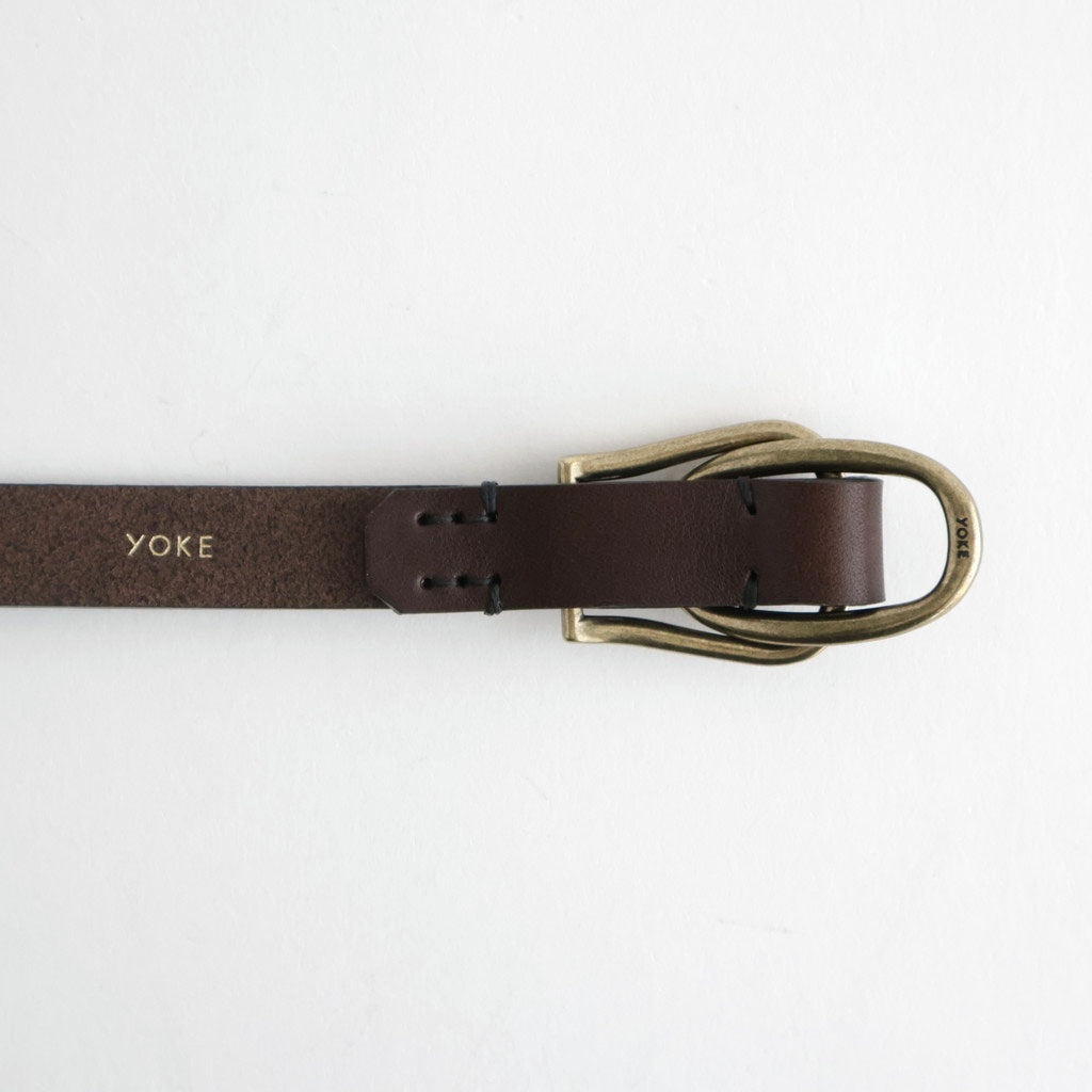 Double Buckel Leather Belt #Dark Brown [YK26FW01408A]
