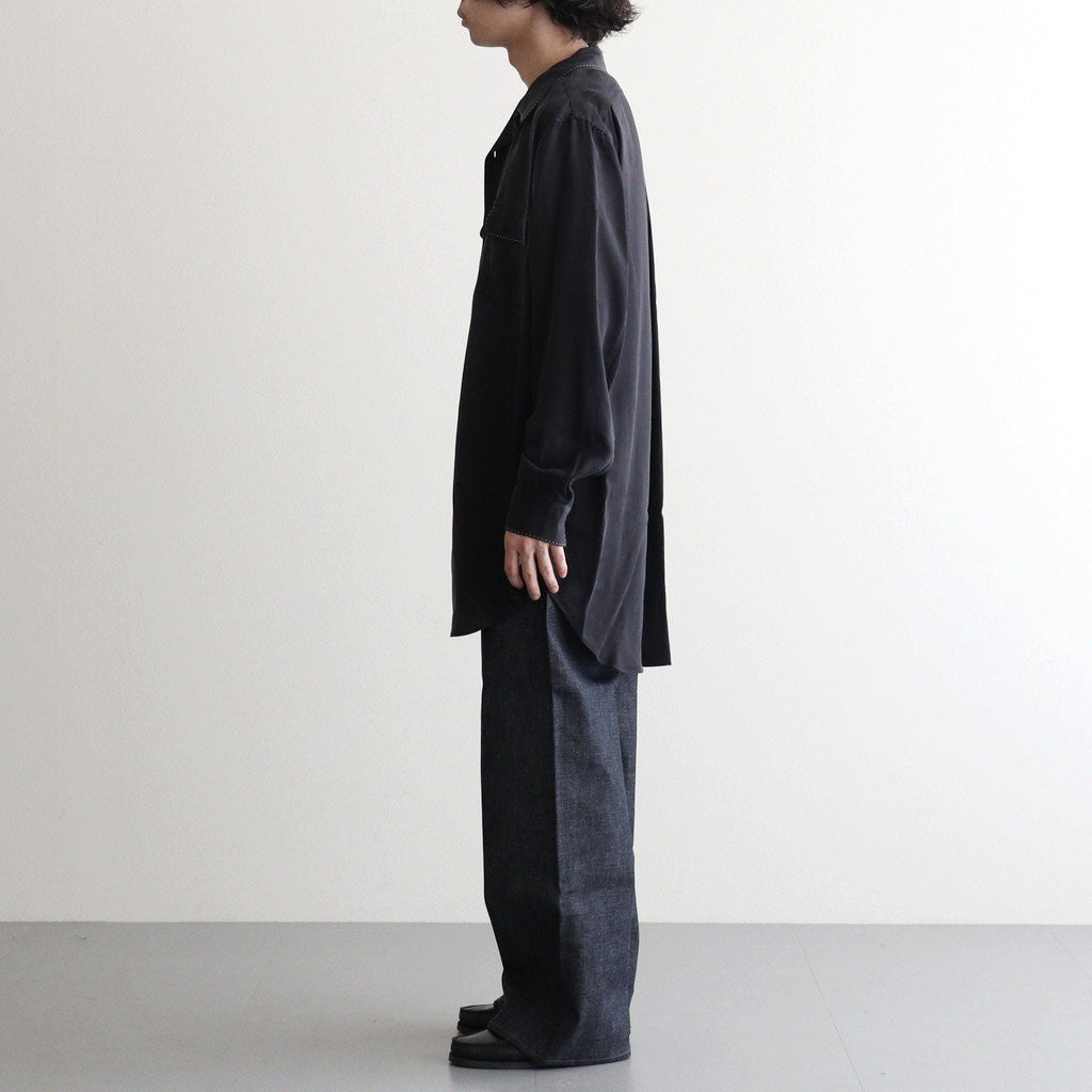 TOP STITCH SHIRT #BLACK [26330507]