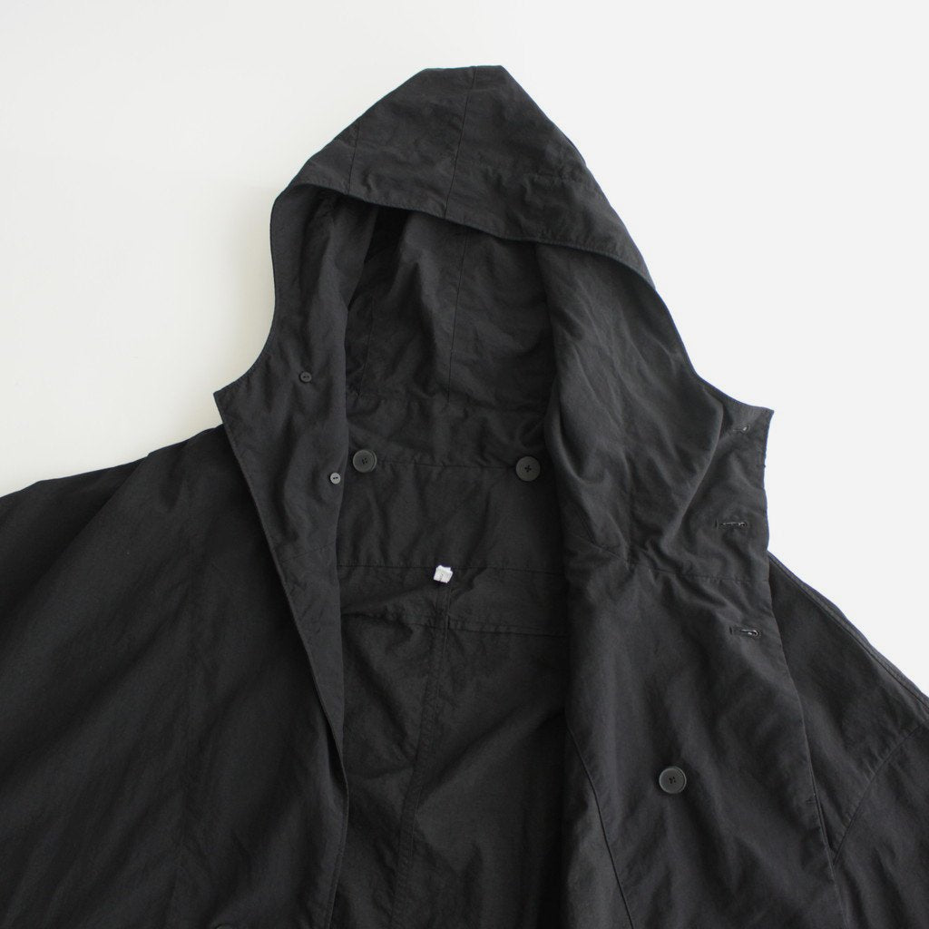 FMFOCT| Nylon Tussor Garment Dye Mod Coat #BLACK [RB_FR1003CT]